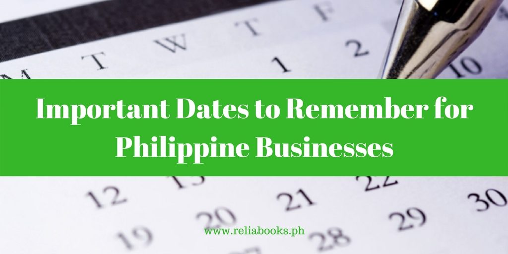 Important Dates to Remember for Philippine Businesses (1)