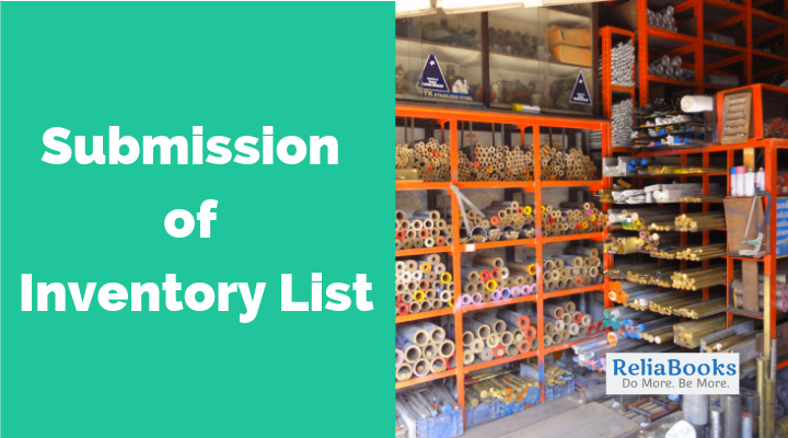 Submission of Inventory List